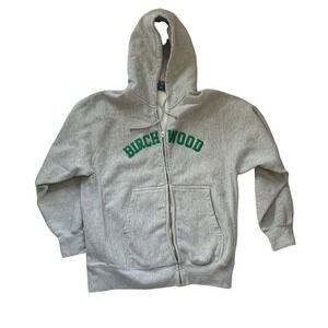 Birchwood hoodie Vintage Y2K YKK VTG Gray Fleece Zipper Size L Men's‎ Jacket